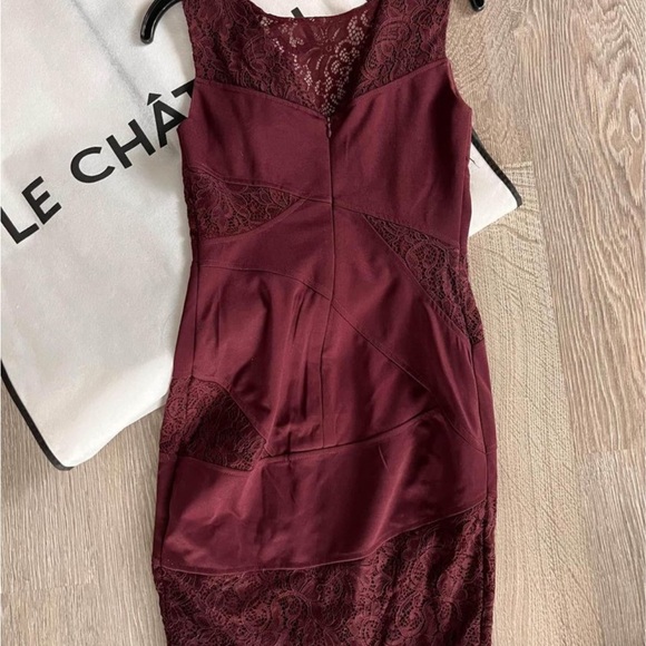 Le Château Burgundy Midi/Knee-Length Dress - Picture 3 of 6